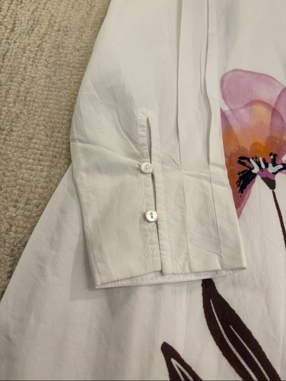 Cleobella White Pink Floral Midi Dress Small - Picture 7 of 16